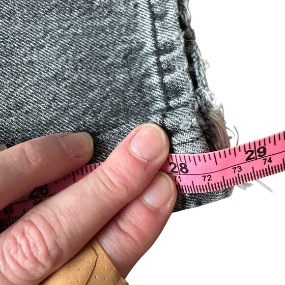 AGOLDE 90's Mid Rise Loose Jean Outline Wash Distressed Gray - Picture 8 of 11